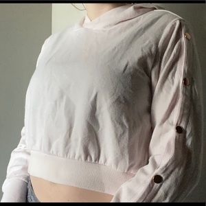 light pink cropped hoodie